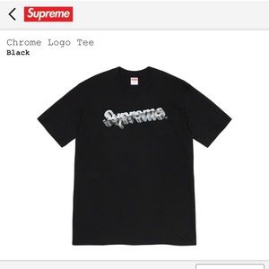 Supreme Chrome Logo Tee black size medium